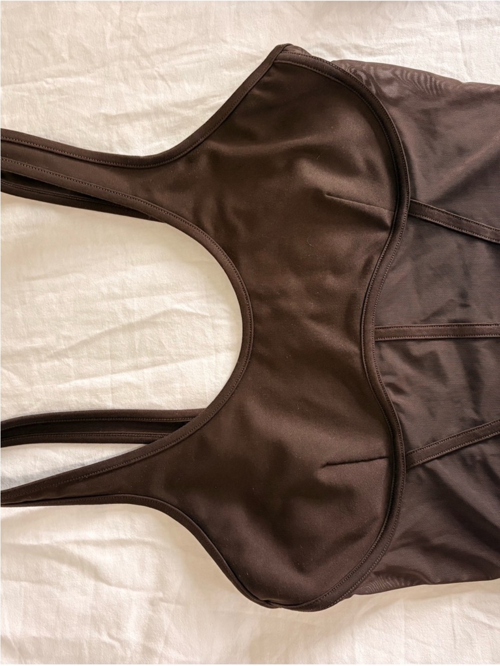 ALO Yoga Espresso Brown Corset Sports Bra
